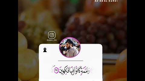 تلاوة رائعة تفوق الوصف 😍 الشیخ رعــــــــــد محمد الكردي ما تیســـر من سورة الدخان 😌🎧