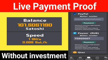 Earn Daily 10.16384 Satoshi / Bitcoin Cloud Mining / Live Payment Proof