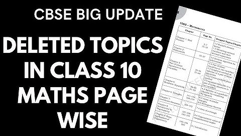 Class 10 Maths Syllabus 2022-23|| Deleted topic in Maths Page Wise || #cbseclass10syllabus