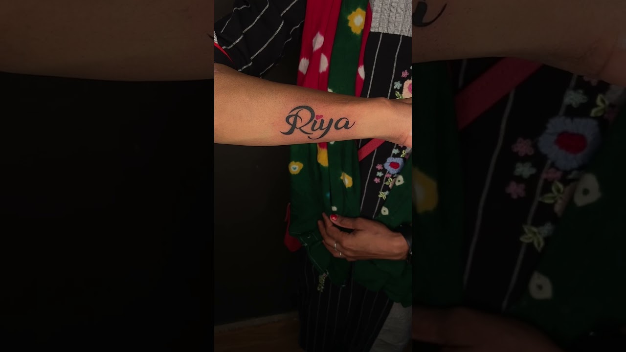 Riya name tattoo in 2023  Heart tattoos with names Name tattoo Name  tattoo designs