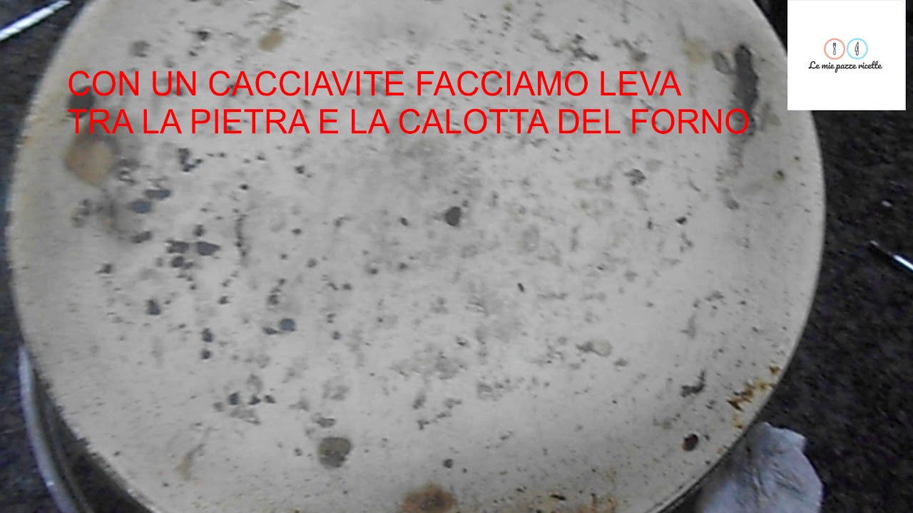pulizia e smontaggio pietra refrattaria fornetto g3 ferrari - YouTube