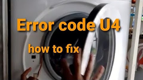 Error Code U4 whilpoor washing machine front load. how to fix