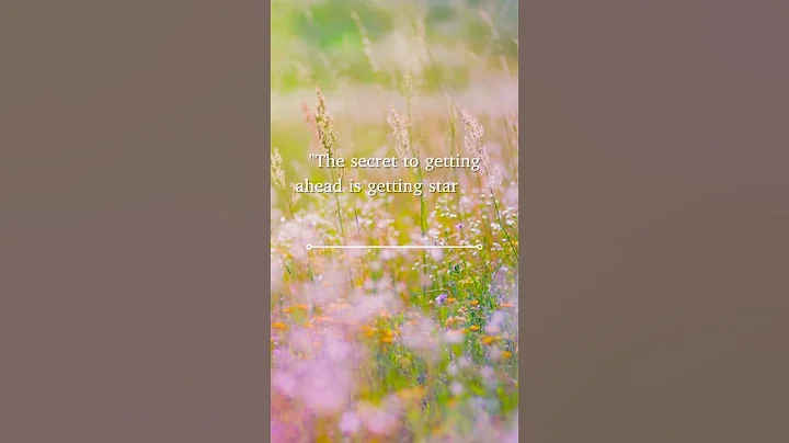 "The secret to getting ahead is getting started." || Quotes