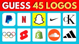 Guess The Logo Quiz | Can You Guess The Famous 45 Logos 🤔😱 screenshot 2
