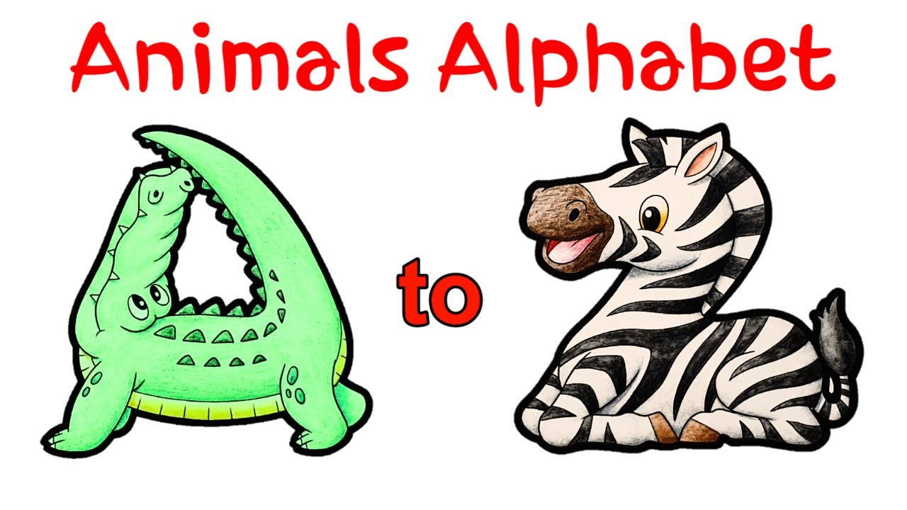 ABC Animals Alphabet A - Z|Learn Alphabet with Drawing Animals|Turn ...