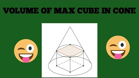 volume of maximum cube inside a cone by ssc smart classes???