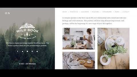 Wild Book   Vintage, Elegant & Summer WordPress Personal Blog Theme Multilingual, RTL support