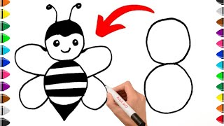 How to Draw 8 For Draw butterfly And very easy step by step Drawing.