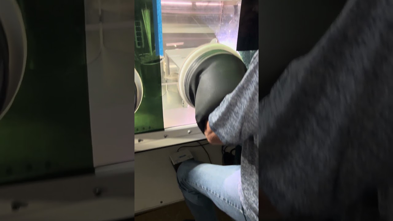 Inert atmosphere glove box TIG welding titanium medical tools