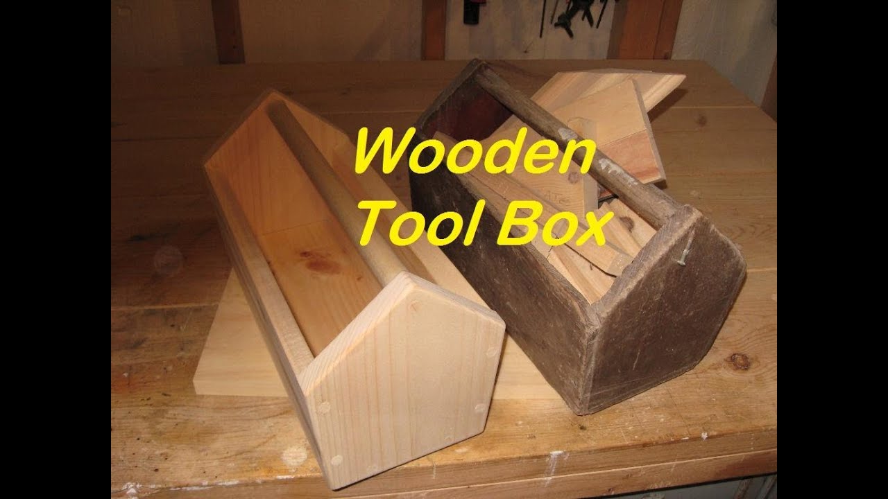 Old fashioned wooden tool box - YouTube