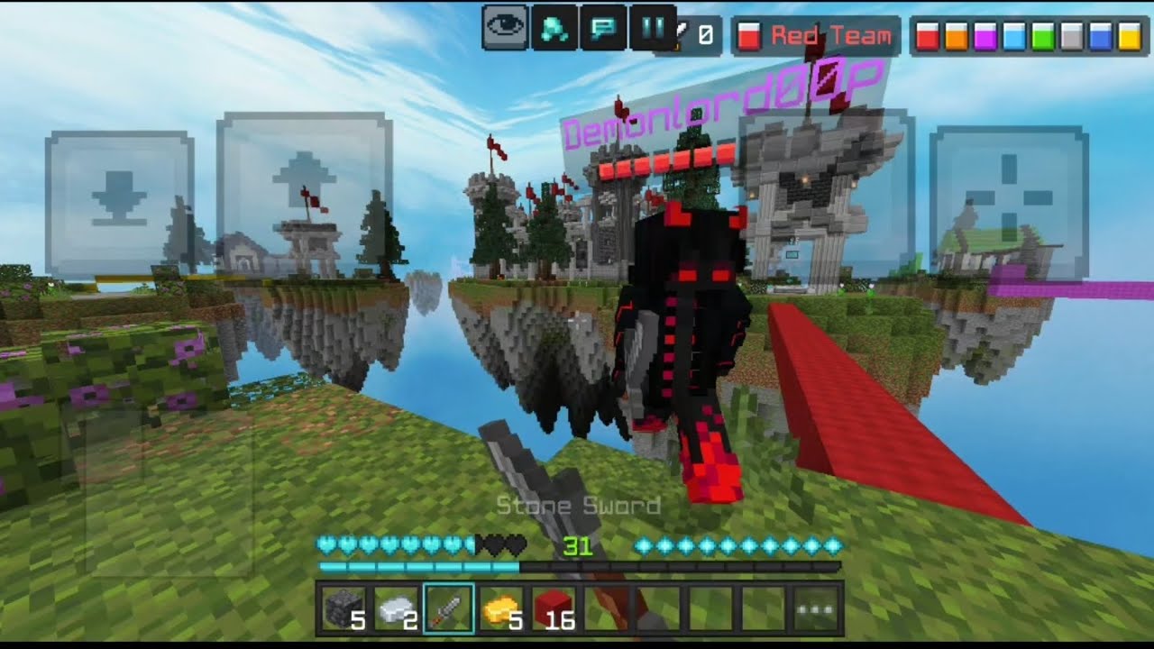 Minecraft hive bedwars gameplay on mobile 📱|60 fps gameplay 🔥