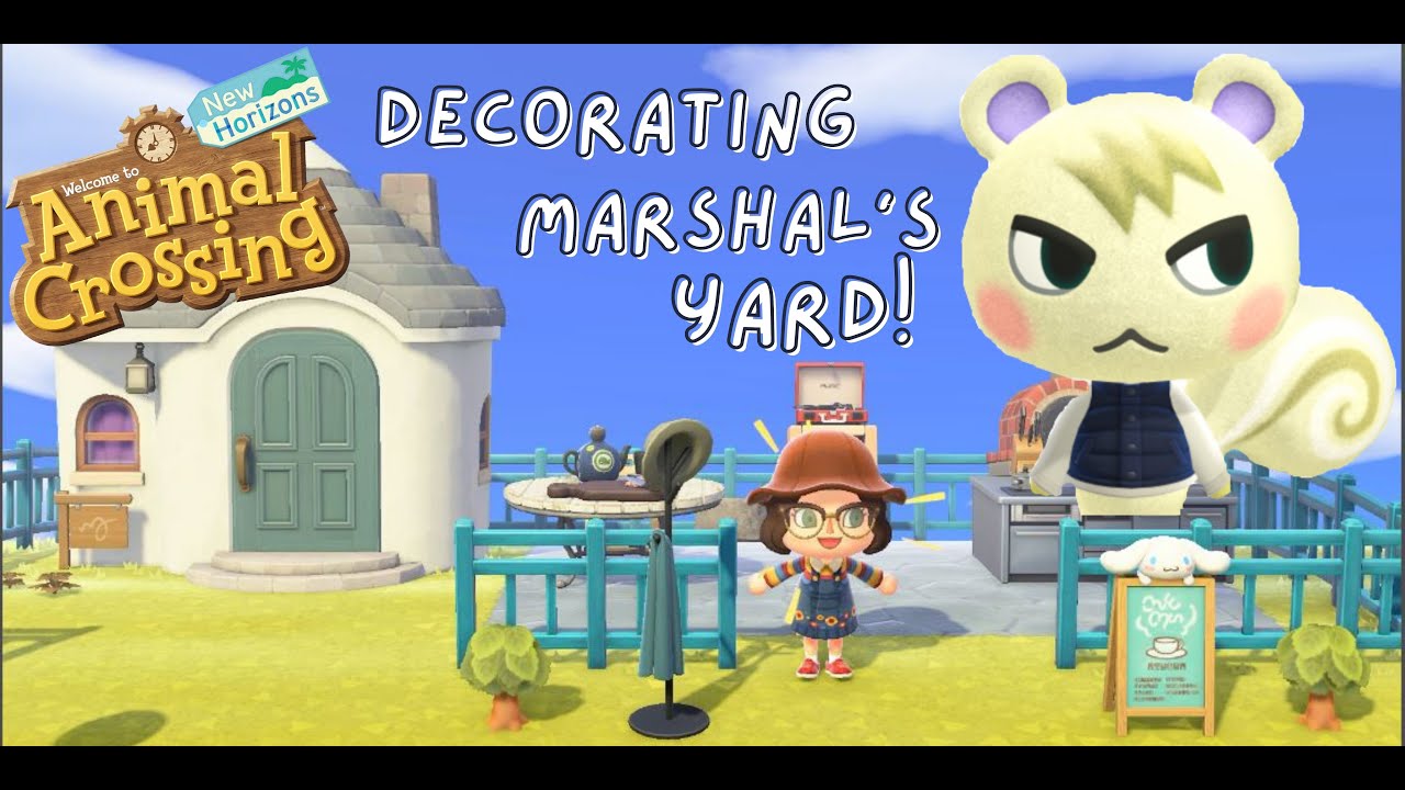 decorating marshal's yard + update talk! ACNH lets play ep. 1