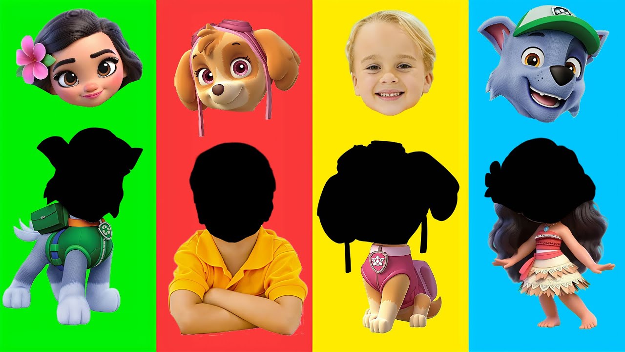 Wrong Eyes 👀 | Paw Patrol & Moana | Guess the Right Head