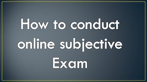 How to take online theory examination using Google form?