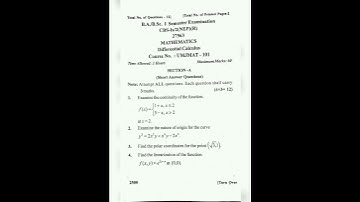 Bsc 1st Sem. || Math Paper 2023|| Jammu University #exam #education #paper #studywithdp