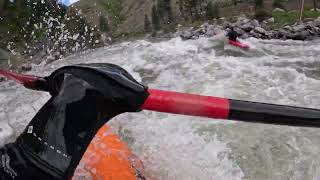 Staircase section of South Fork Payette 4-26-26 3800cfs with roll.