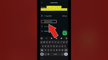 Set Event Times on WhatsApp #whatsapp #event #howto