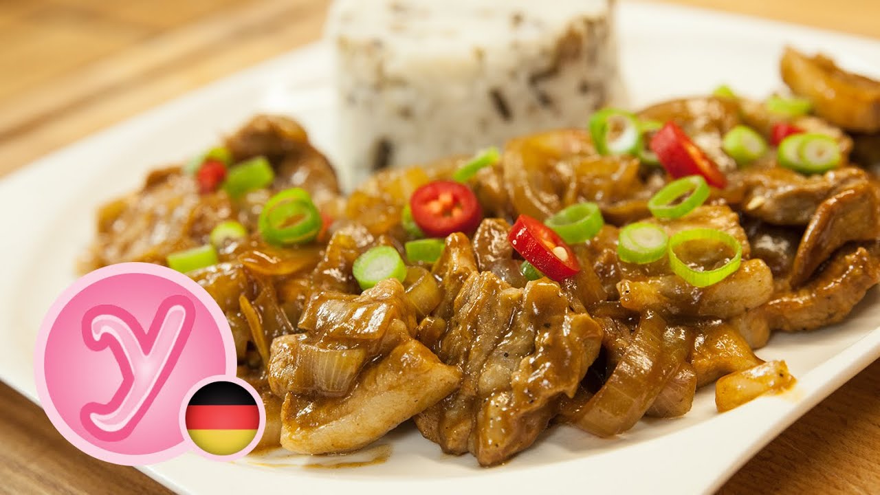 würziges ONION PORK BELLY - asiatisch gebratenes Bauchfleisch mit ... würziges ONION PORK BELLY - asiatisch gebratenes Bauchfleisch mit ...