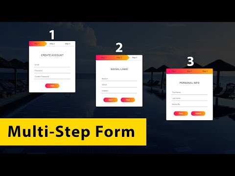 How To Make Form (Multi-Step) Using HTML CSS & JS | Create Form With HTML & CSS