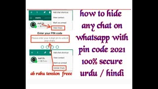 How To Hide Chat On fm Whatsapp 2021 screenshot 4