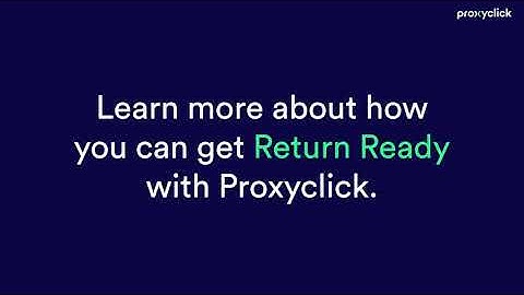 Are you Return Ready?