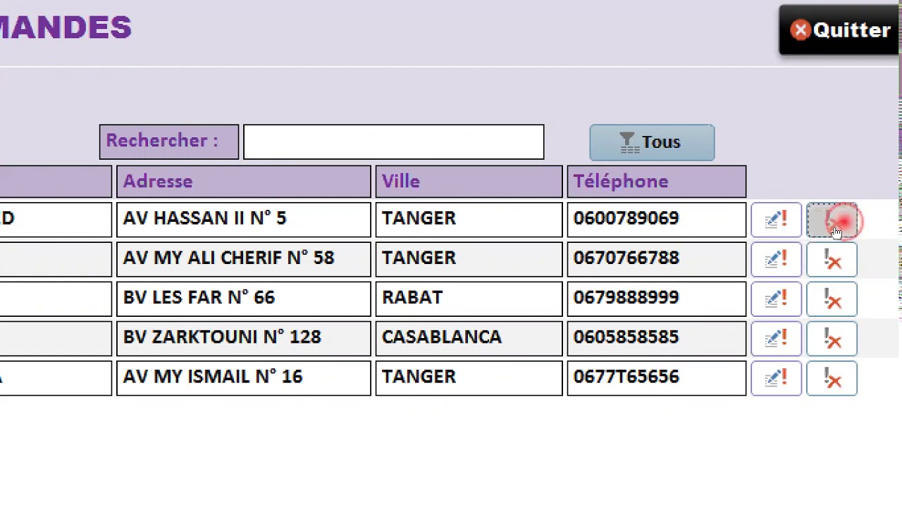 Access 2016 - BD COMMANDES : Suppression d'un enregistrement