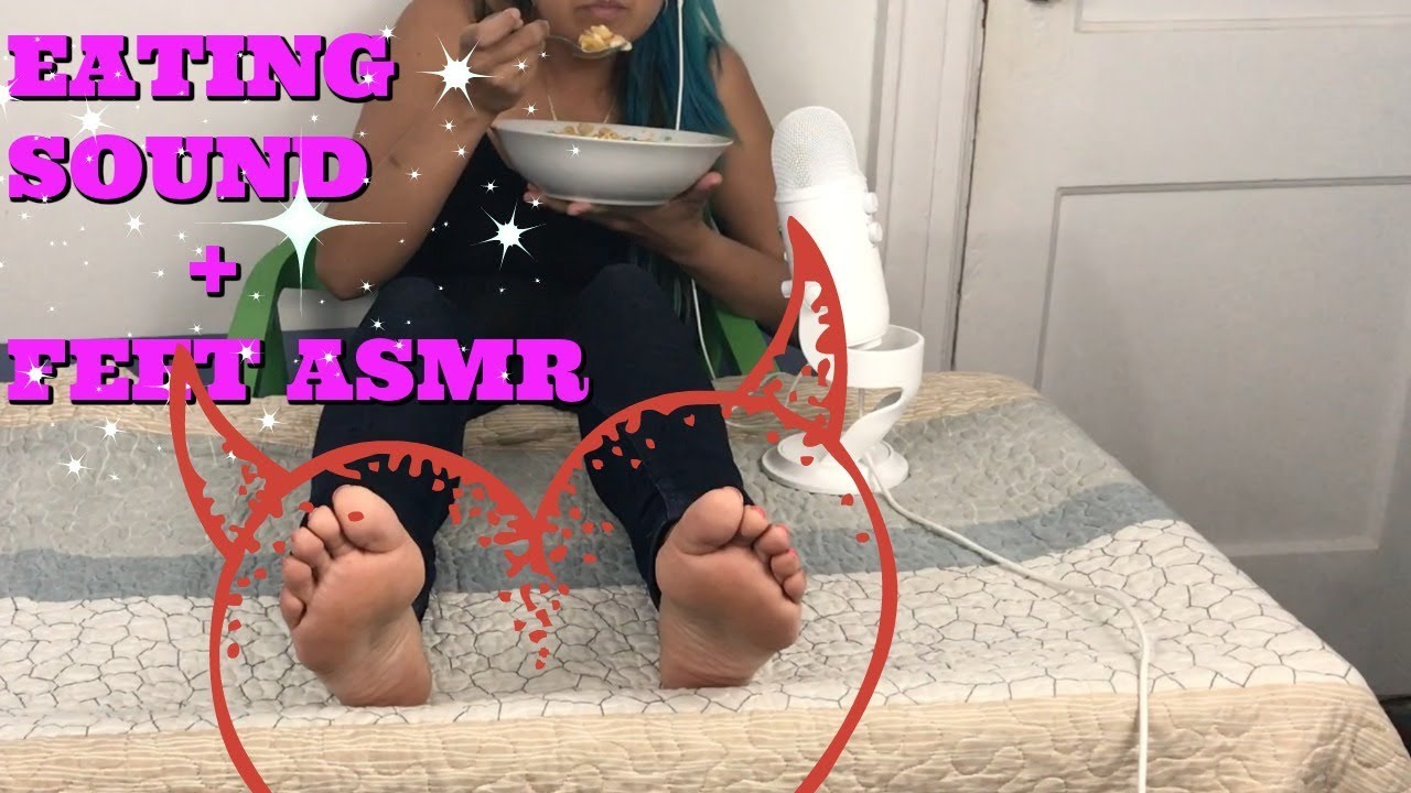 This video was highly requested eating sounds with my feet up showing my fe...