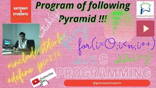 Pyramid || Part-03 || 54321|| Reverse Right angle triangle || Nested Loop || Compiled C Code !