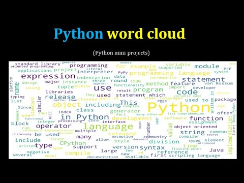 PYTHON WORDCLOUD |PYTHON MINI PROJECTS