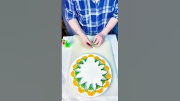 Simple and easy-to-learn plate decoration and border! #Fruit and vegetable shapes #Plating skills #