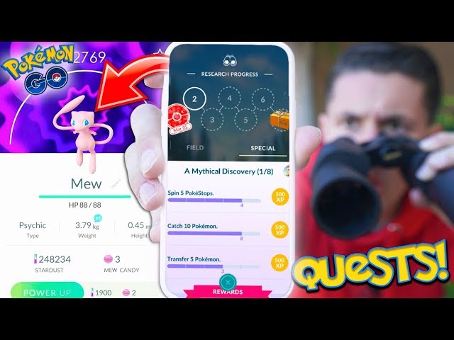 QUEST TO MEW #1 - Pokémon GO *RESEARCH* Gameplay Release & Mew Update! 