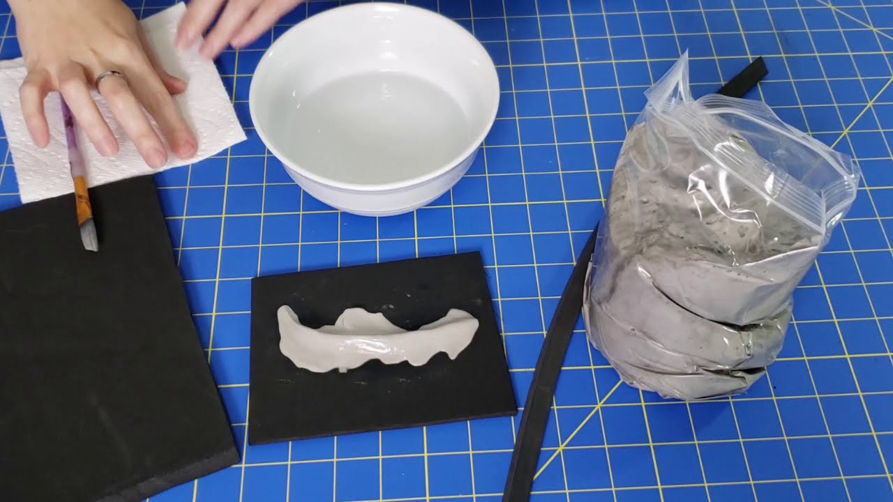 Covering Papier-mâche with Foam Clay