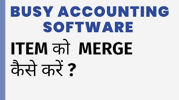 ITEM MERGE OPTION IN BUSY SOFTWARE