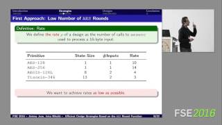 Jeremy Jean | Efficient Design Strategies Based on the AES Round Function