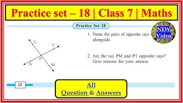 Practice Set 18 Class 7 Math | Chapter 4 Angles and Pairs of Angles Maharashtra Board | Std 7th Math