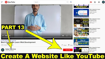 How to create a website like YouTube using HTML/CSS and JavaScript, How to create a website HTML/CSS