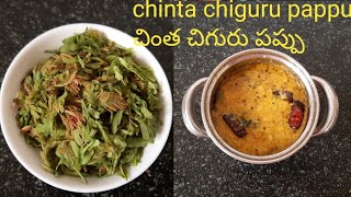 chinta chiguru pappu|chinta chiguru pappu in telugu|tamarind leaves dal