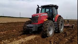 Massey Ferguson tractor MF 7720S محراث قلاب مطرحى على جرار ماسى فيرجسون