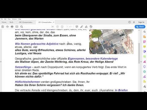 როდის ვწერთ გერმანულში ასომთავრულით? /Grossschreibung