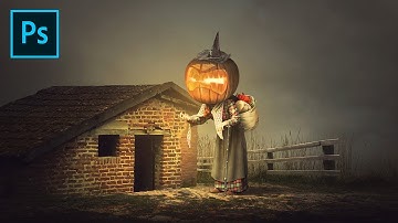 Photoshop Manipulation Tutorial - Grandma Pumpkin | Halloween Tutorial