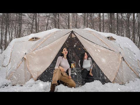 SNOWSTORM CAMPING IN