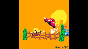 YEEHAW! 🤠 making of timelapse in #picoCAD