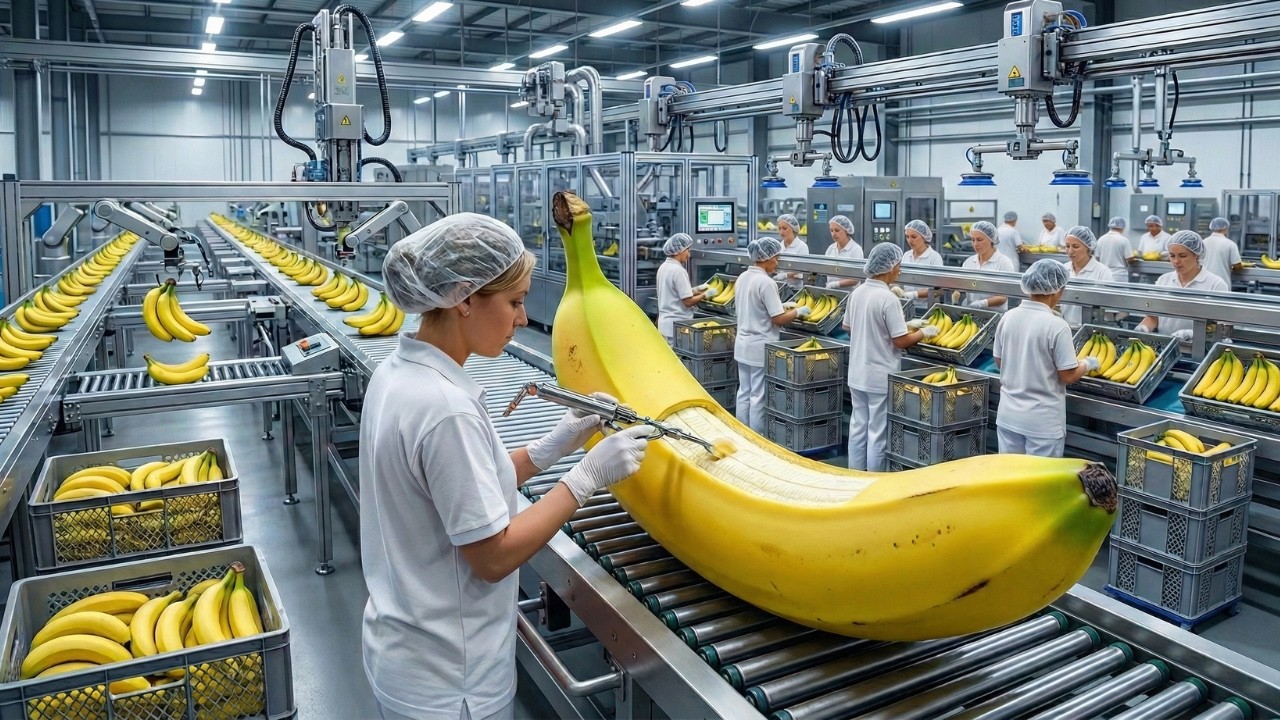 How 10 Million Bananas Are Sorted & Packed Daily: Inside The High-Tech Mega Factory