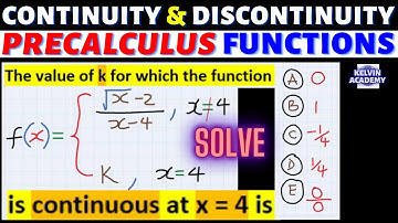 FIND "k" CONTINUITY OF A FUNCTION (USING TWO METHODS) IN PRECALCULUS