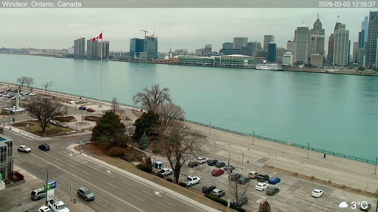 2026-03-03 Morning Segment - Detroit River Live Cam from Windsor, Ontario, Canada