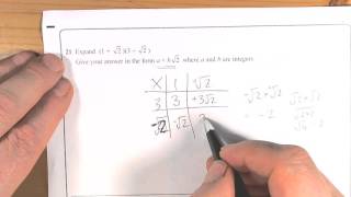 Nov 2014 Paper 1H   Q21 Working with Surds