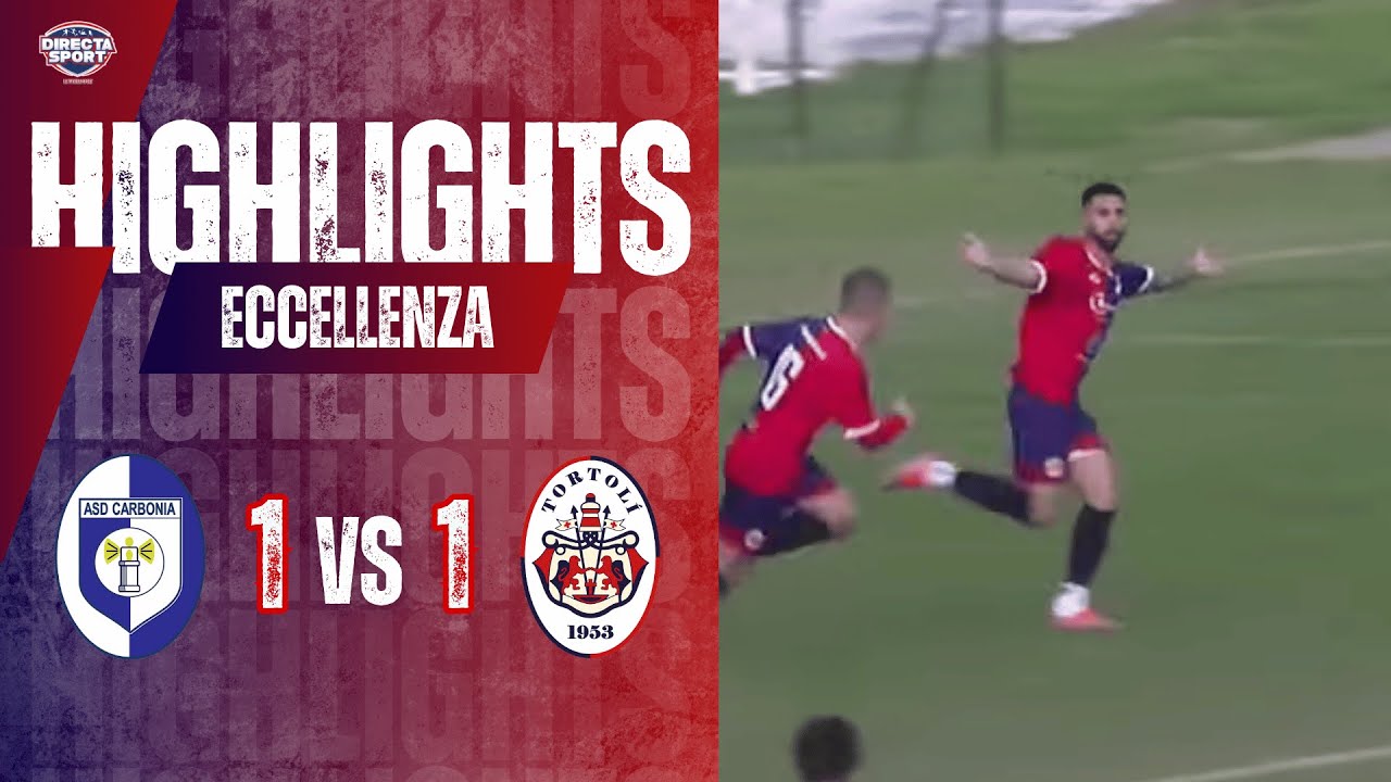 Calcio Eccellenza – Carbonia Calcio 1939-Tortolì Calcio 1953 1-1 (Highlights)
