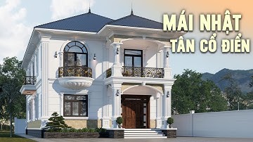 Nhà mái Nhật 2 tầng tân cổ điển với thiết kế bề thế sang trọng thu hút mọi ánh nhìn | MH05017