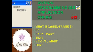What is LabelFrame () in Python Tkinter     #Part-12 || PYTHON WORLD ||