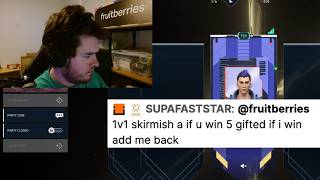 Fruit 1v1s a Radiant Player for 5 Gifted Subs